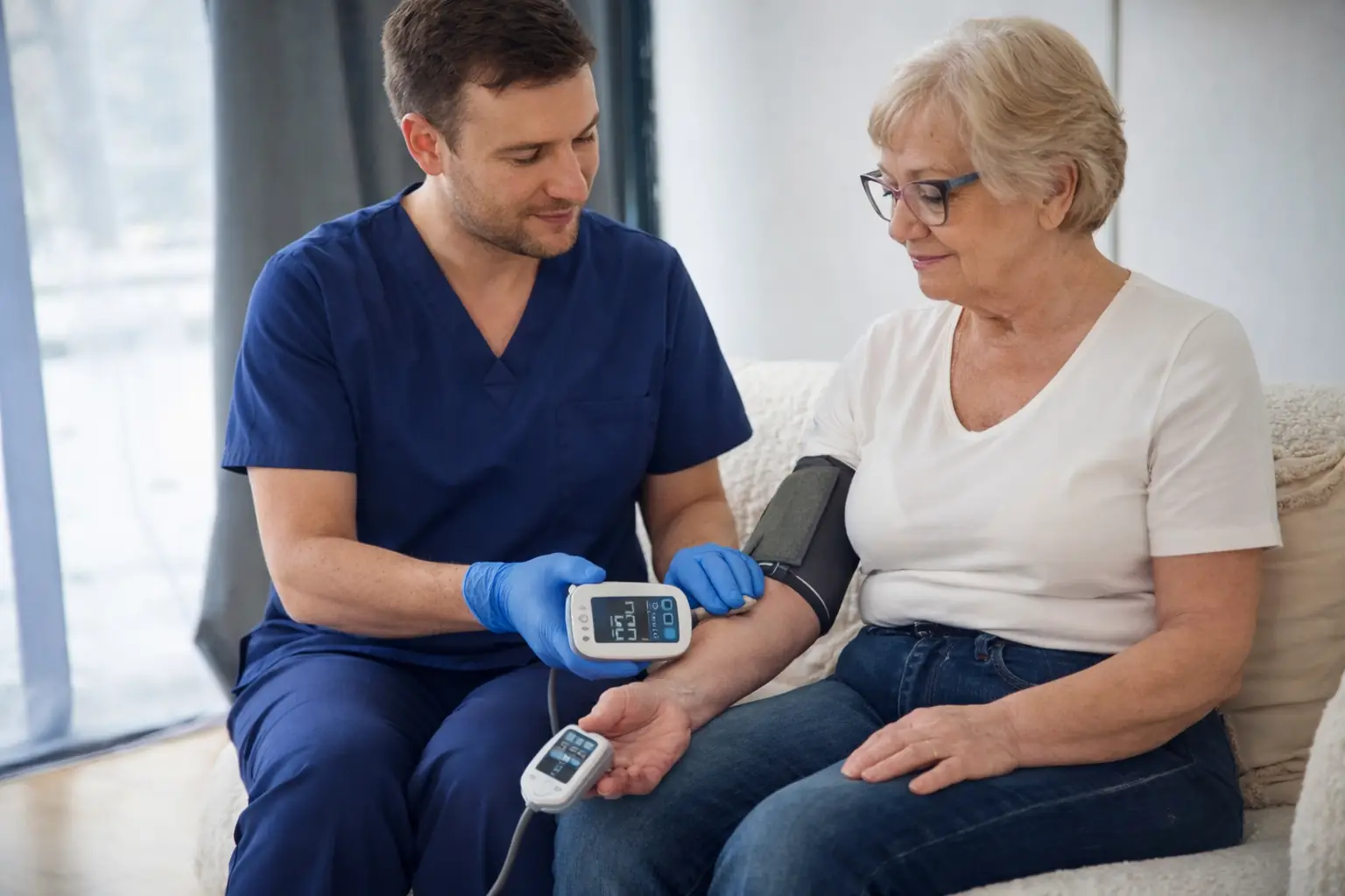 Regular health monitoring for peace of mind at home