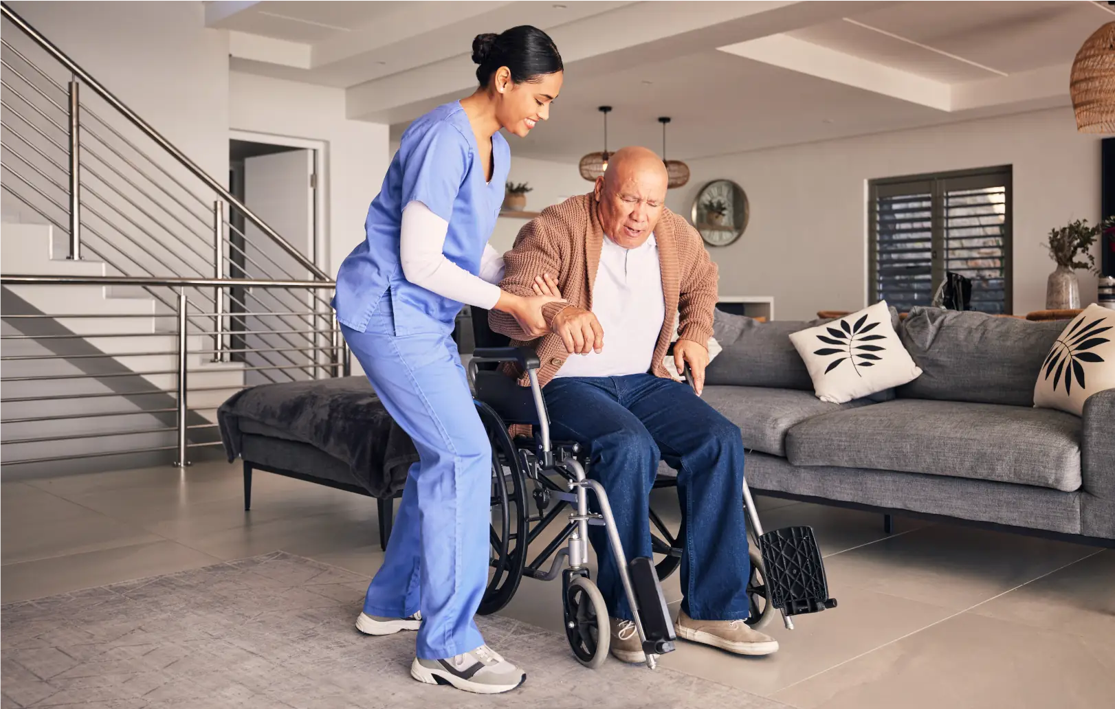 Safe and supportive help with movement around the home